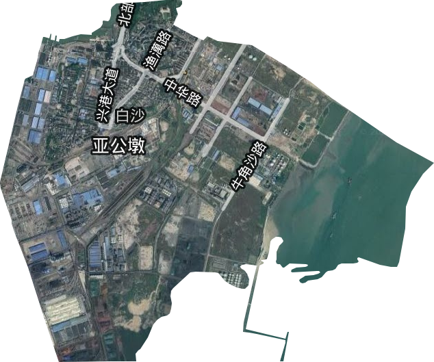 白沙万街道卫星图