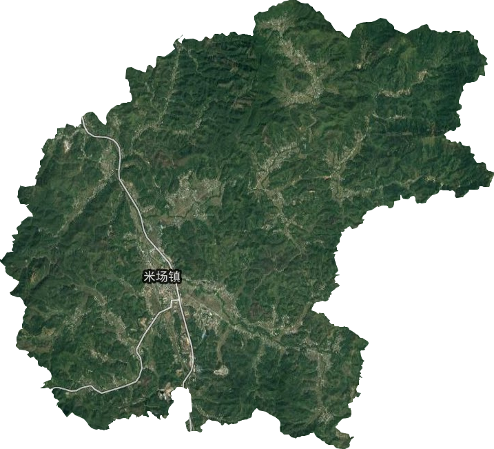 米场镇卫星图