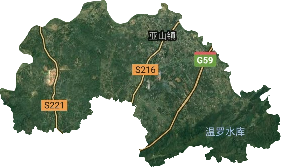 亚山镇卫星图