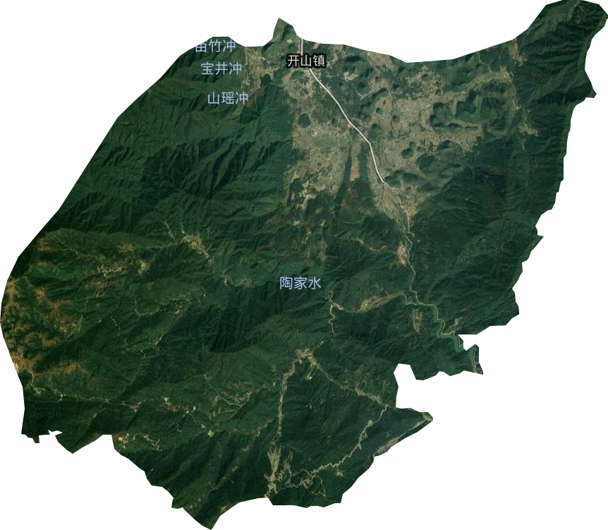 开山镇卫星图