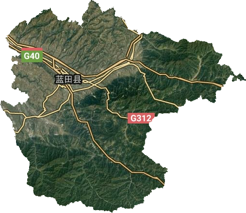 蓝田县卫星图