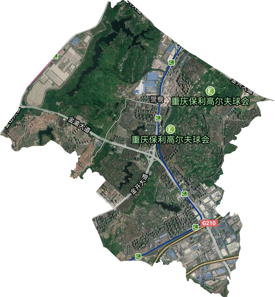 鸳鸯街道卫星图