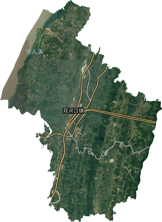 双河口镇卫星图