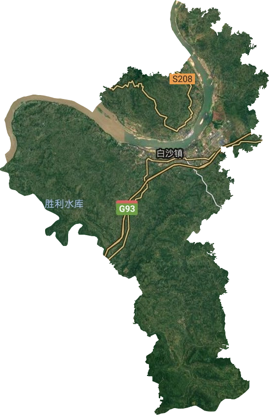 白沙镇卫星图