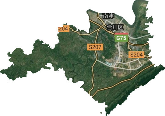 南津街街道卫星图