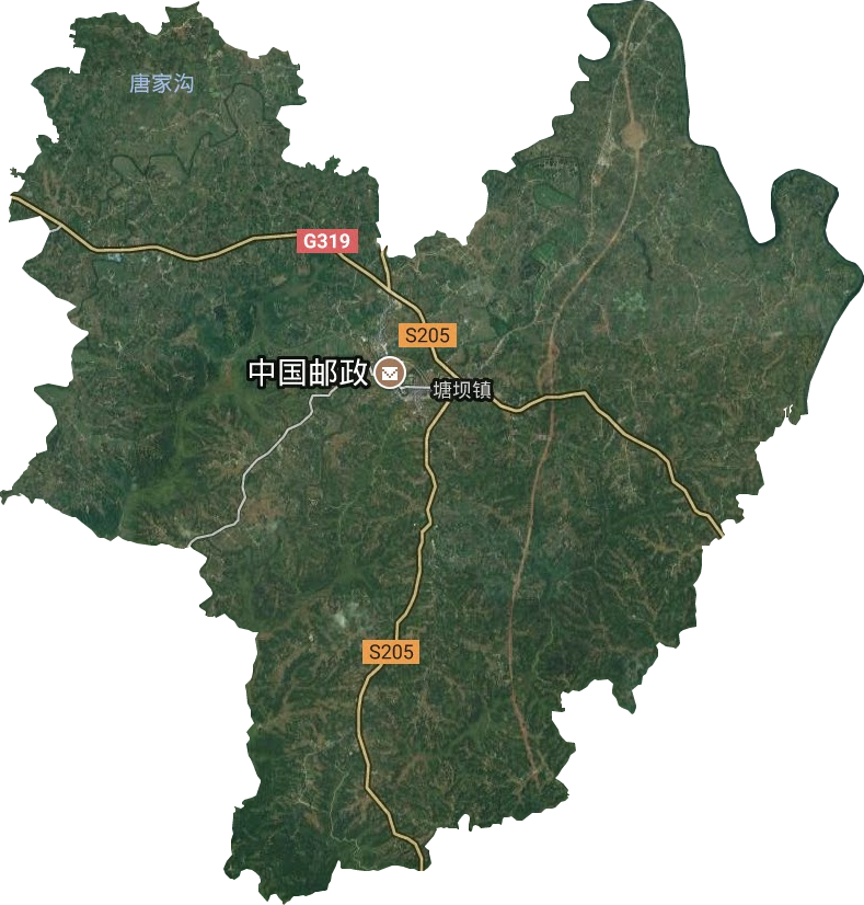 塘坝镇卫星图