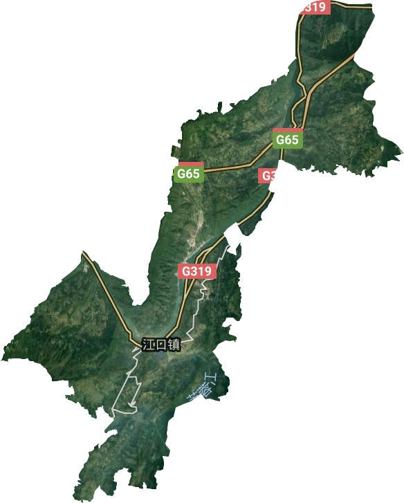 江口镇卫星图