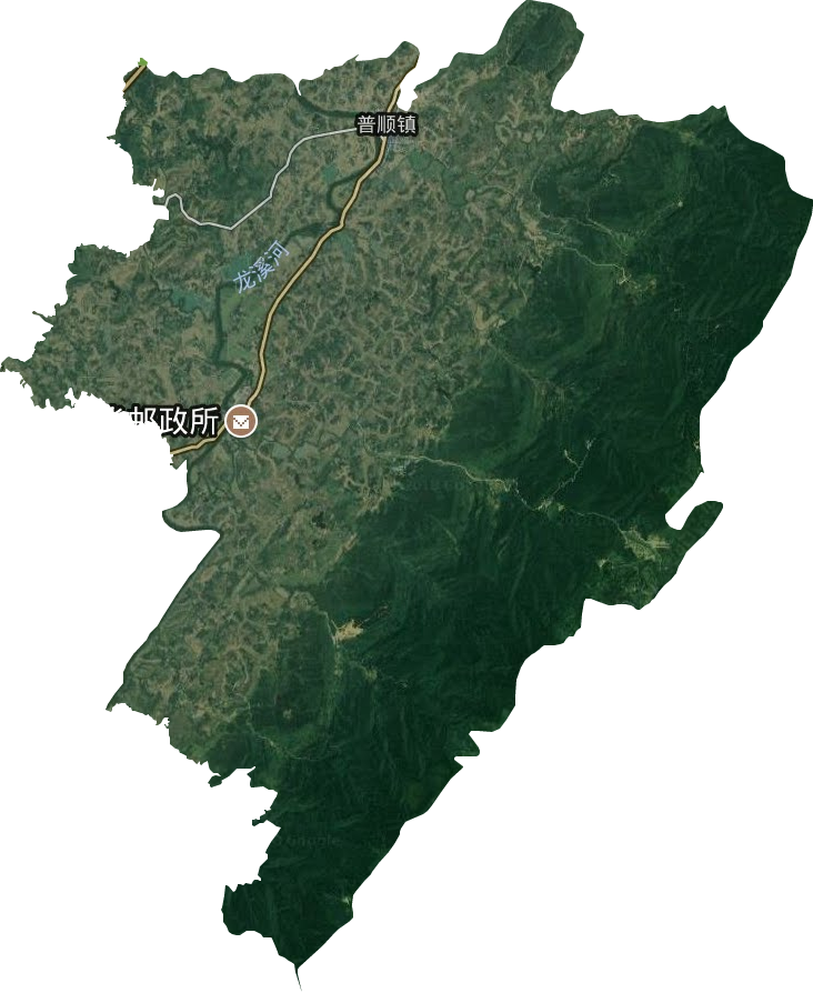 普顺镇卫星图