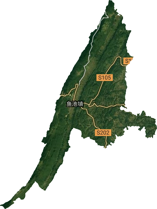 鱼池镇卫星图