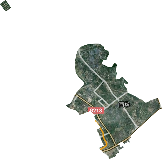 西华街道卫星图