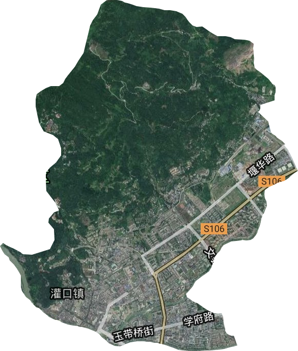 灌口镇卫星图
