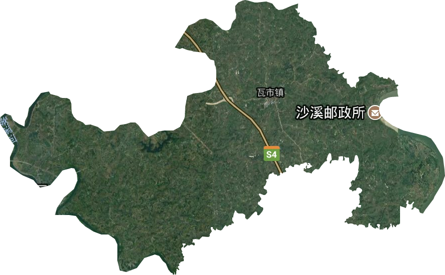 瓦市镇卫星图