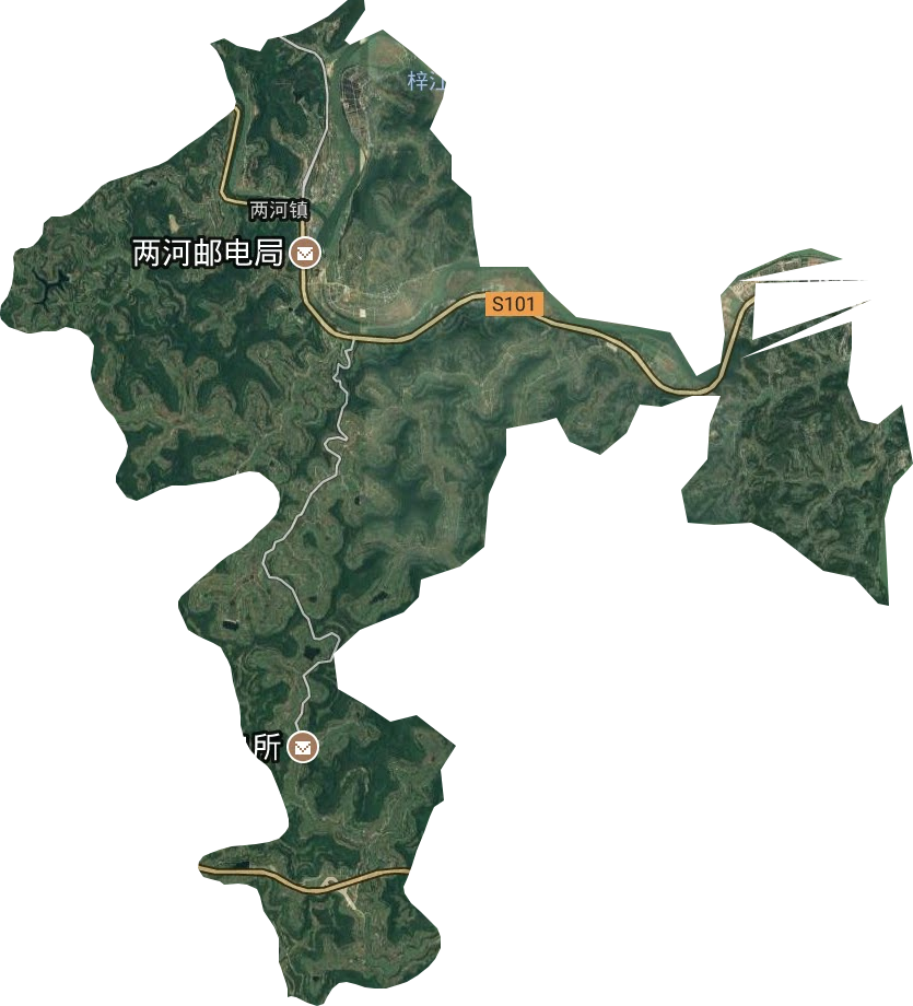 两河镇卫星图