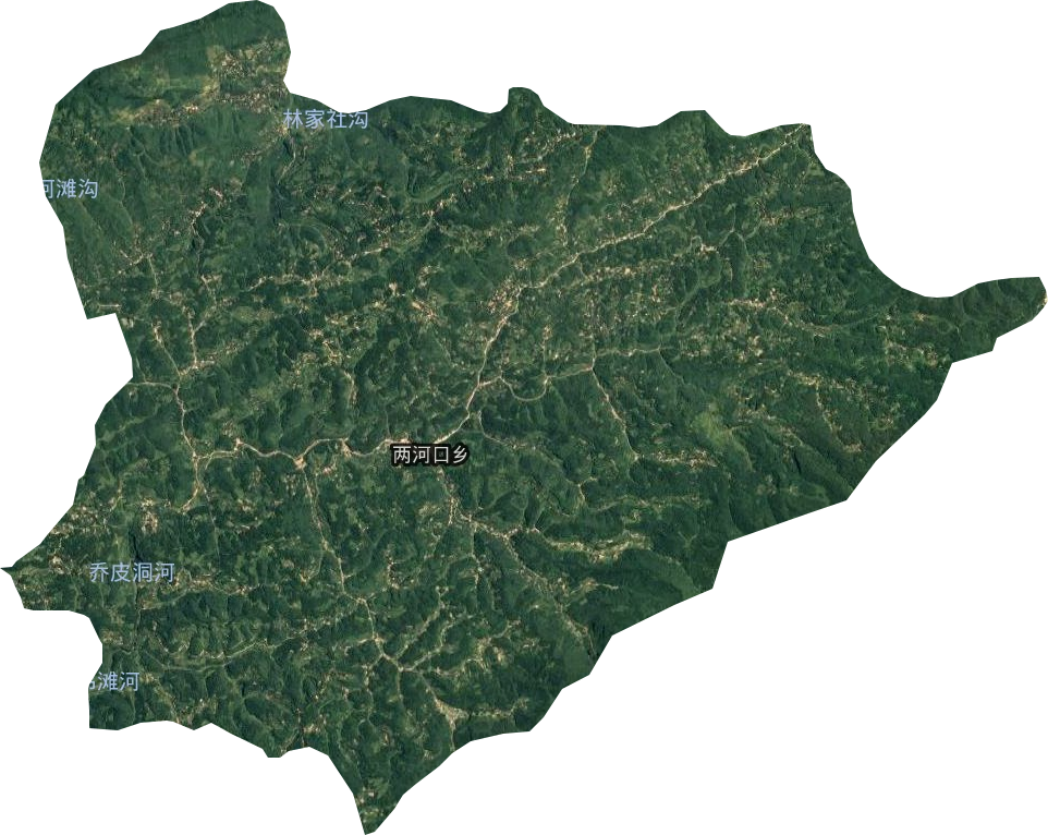 两河口乡卫星图