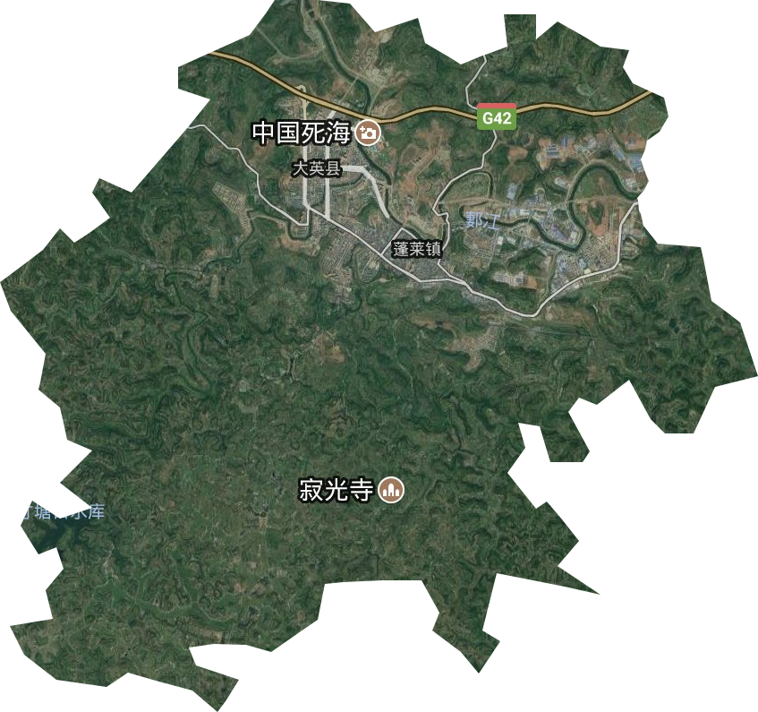 蓬莱镇卫星图
