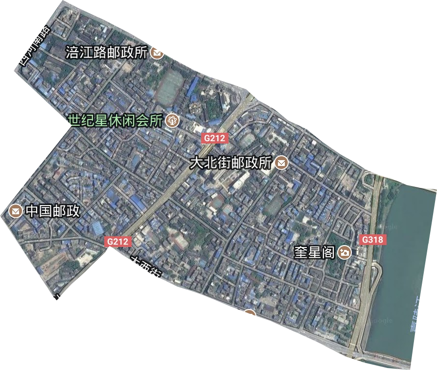 西城街道卫星图