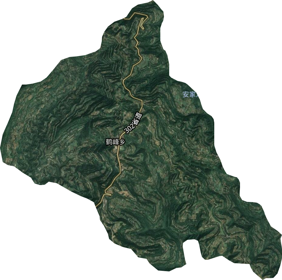 鹤峰乡卫星图