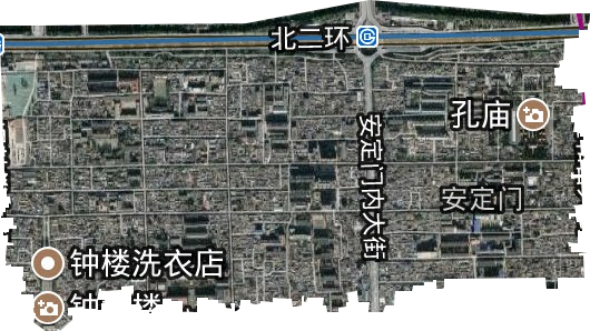 安定门街道卫星图