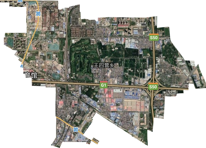 王四营地区办事处卫星图