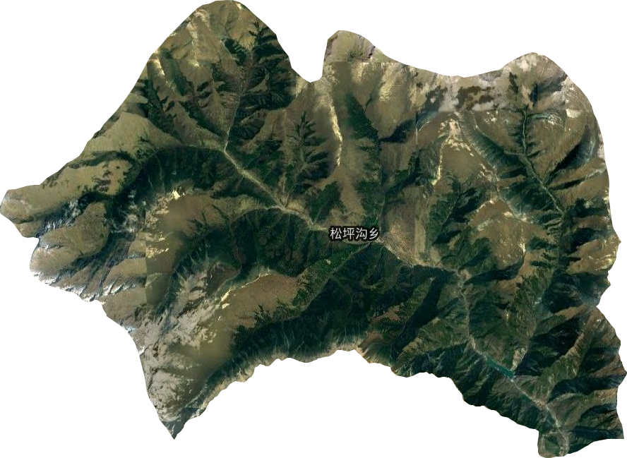 松坪沟乡卫星图