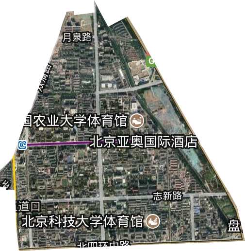 学院路街道卫星图