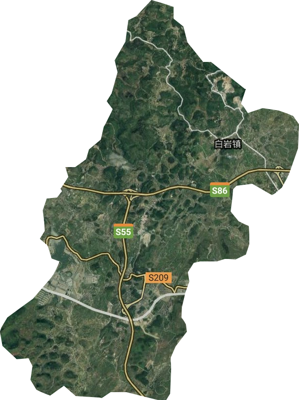 白岩镇卫星图