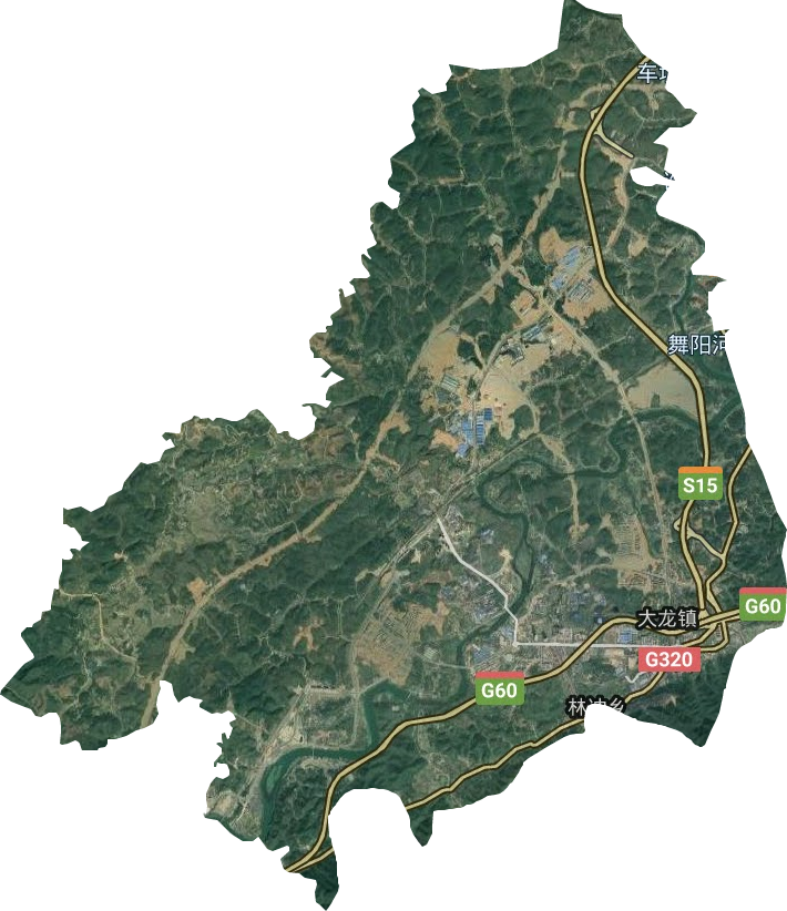 大龙镇卫星图