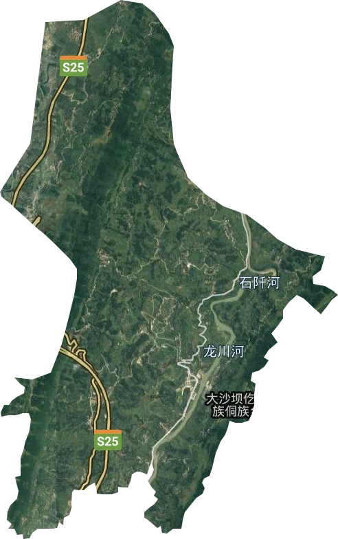 大沙坝乡卫星图