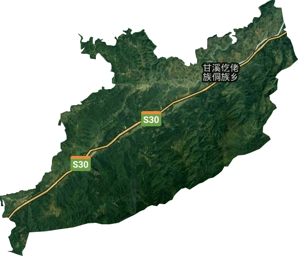 甘溪乡卫星图