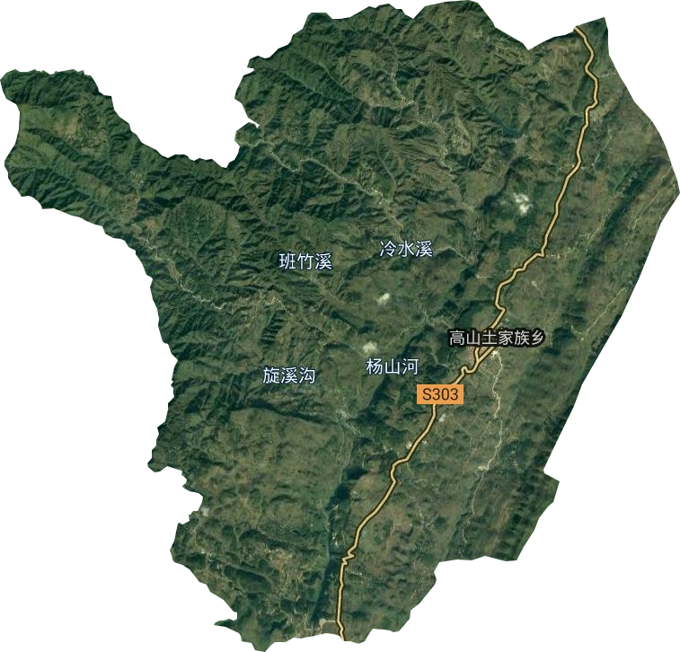 高山镇卫星图