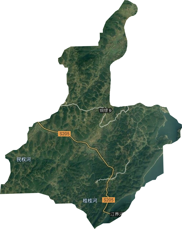 铜锣乡卫星图
