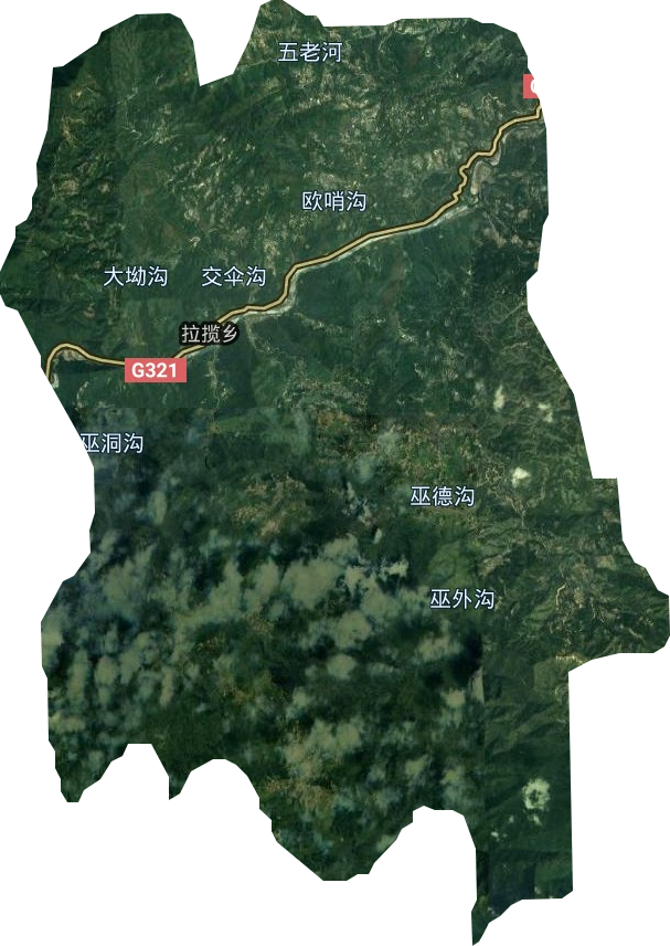 拉揽乡卫星图
