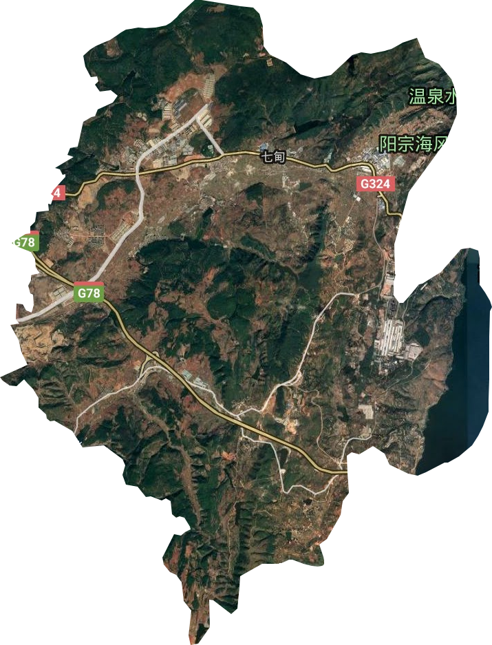 七甸街道卫星图