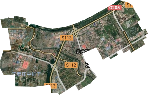 北仓镇卫星图