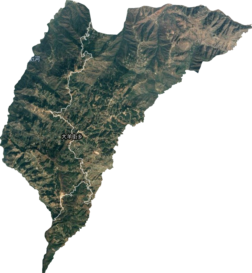 大羊街乡卫星图