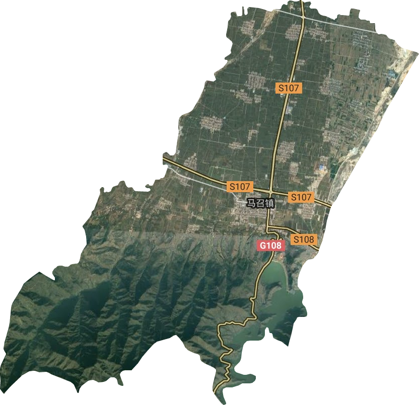 马召镇卫星图