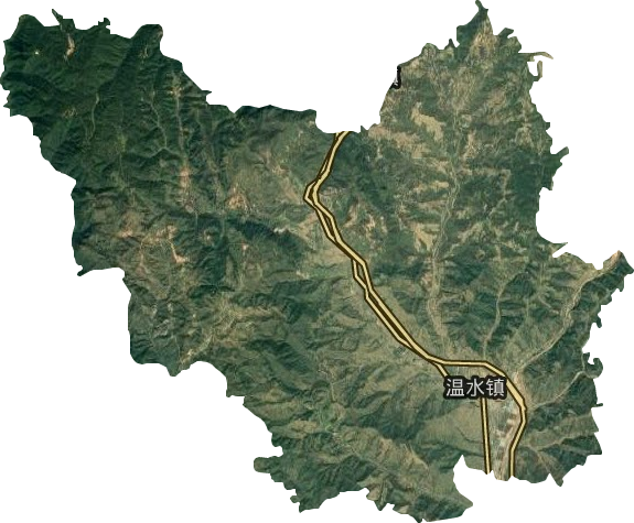温水镇卫星图