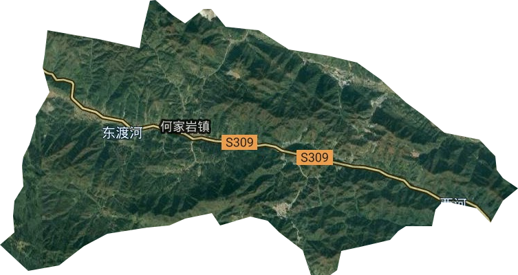 何家岩镇卫星图