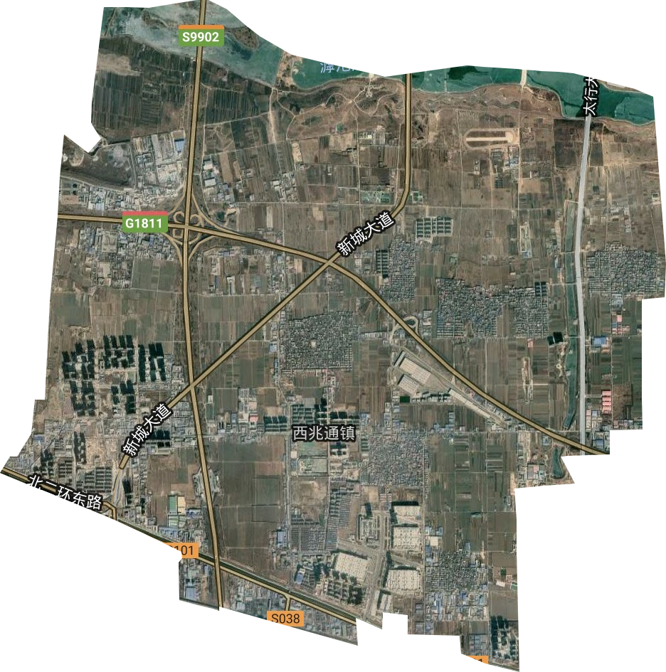 西兆通镇卫星图