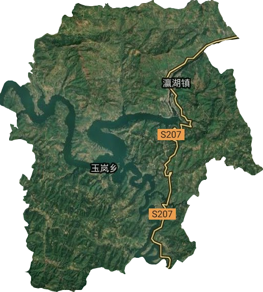 瀛湖镇卫星图