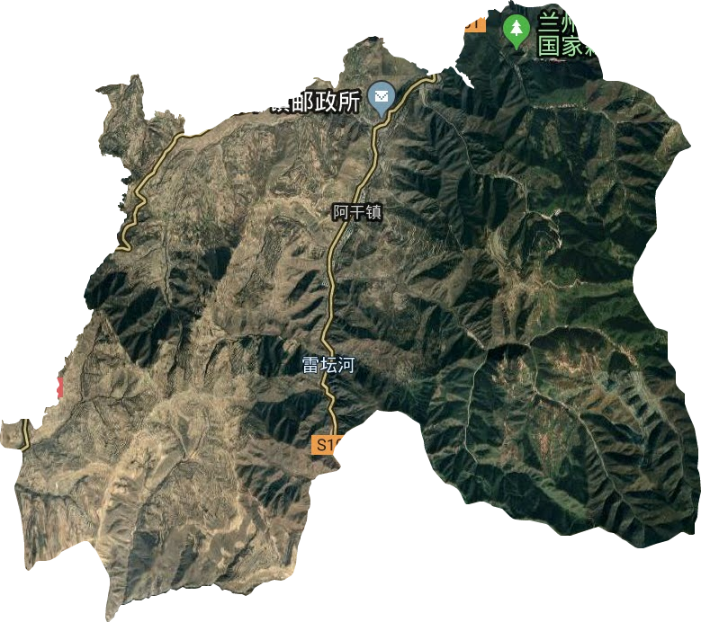 阿干镇卫星图