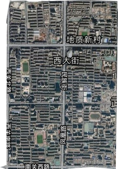 西大街街道卫星图