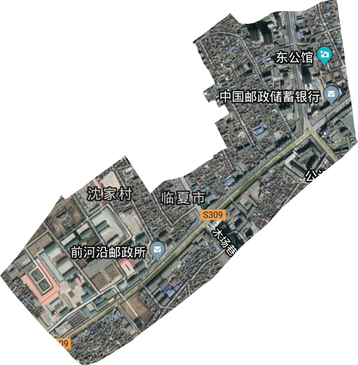 八坊街道卫星图