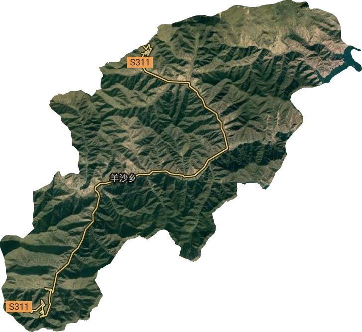 羊沙乡卫星图