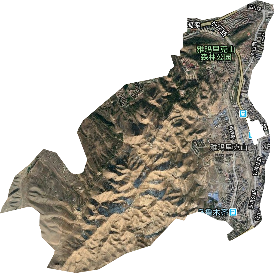 雅玛里克山街道卫星图