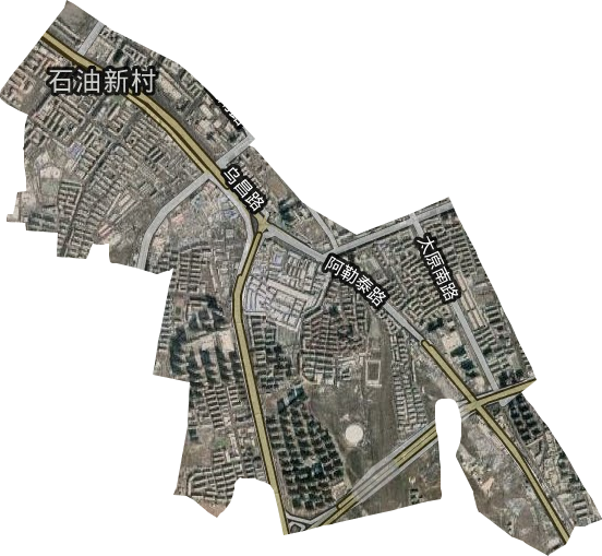 石油新村街道卫星图