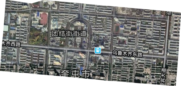 团结路街道卫星图
