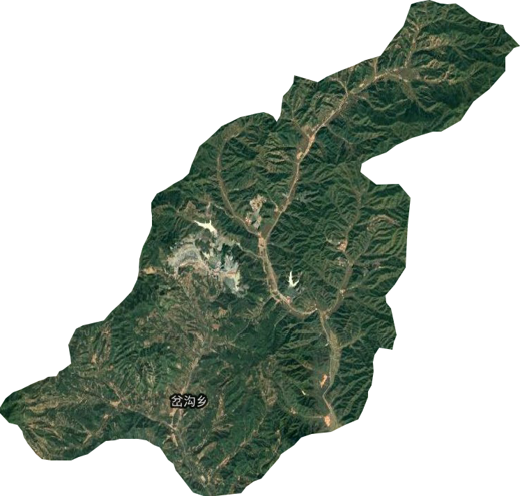 岔沟乡卫星图