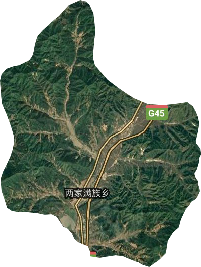 两家满族乡卫星图
