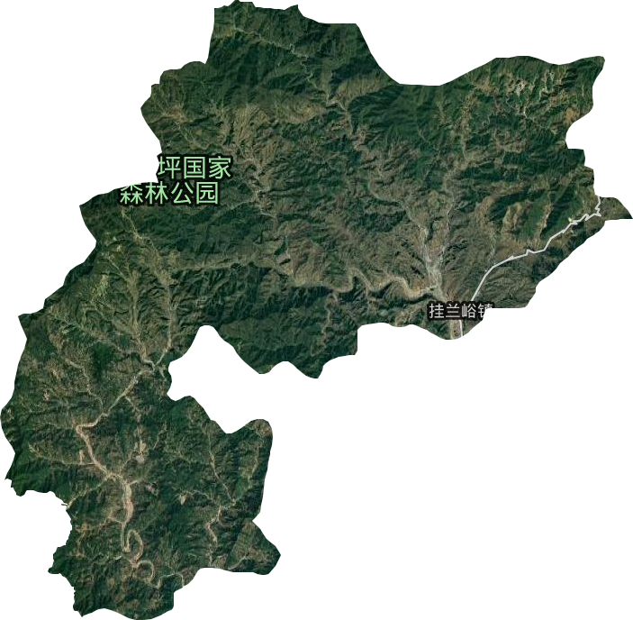 挂兰峪镇卫星图